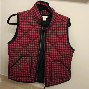 Checked Puffer Vest